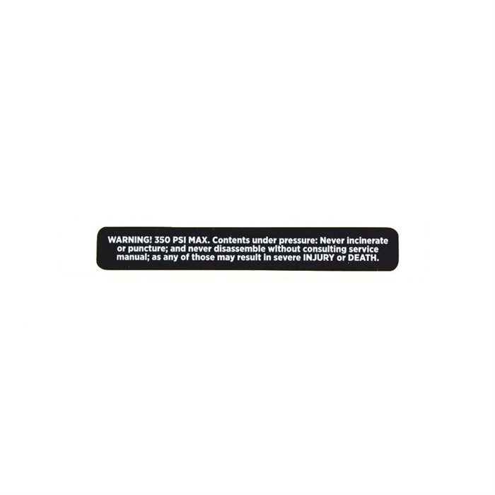 Decal: 350 PSI Max Eyelet Decal, with Warning