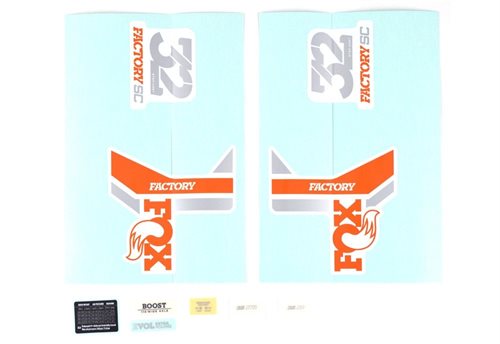 Decal Kit: 2018, 32 SC, F-S, Orange/White Logo, Gloss White Background