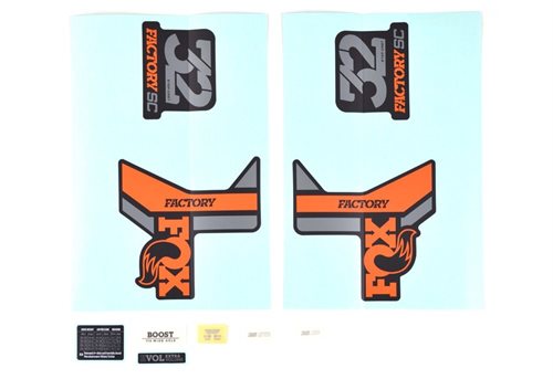 Decal Kit: 2018, 32 SC, F-S, Orange/Black Logo, Matte Black Background