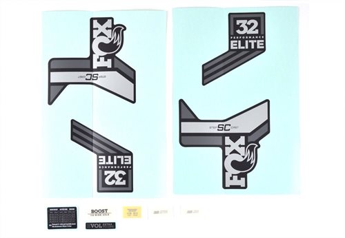 Decal Kit: 2018, 32 SC, P-Se, Gray Logo, Matte Black Background