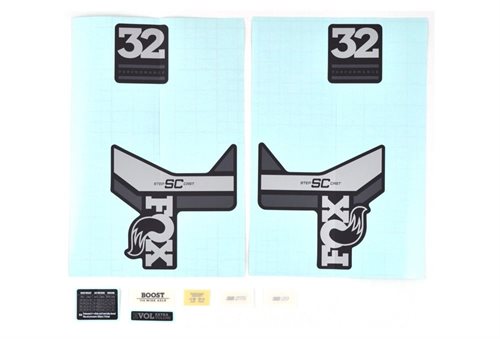 Decal Kit: 2018, 32 SC, P-S, Gray Logo, Matte Black Background