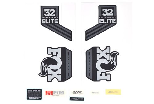Decal Kit: 2018, 32, P-Se, Gray Logo, Matte Black background