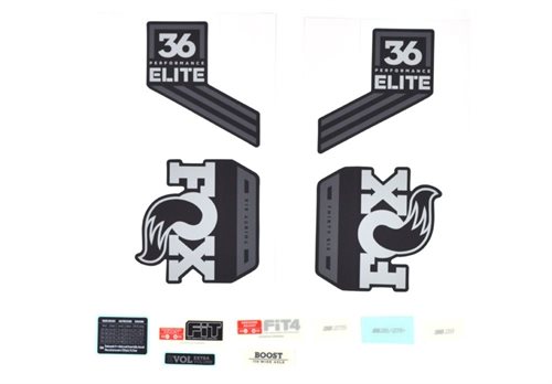 Decal Kit: 2018, 36, P-Se, Gray Logo, Matte Black Background