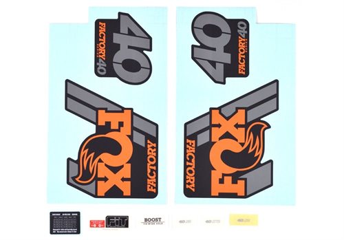 Decal Kit: 2018, 40, F-S, Orange Logo, Matte Black Background