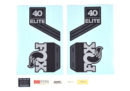 Decal Kit: 2018, 40, P-Se, Gray Logo, Matte Black Background