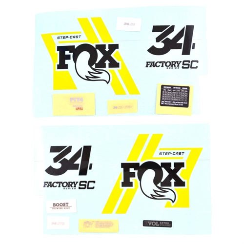 Decal Kit: 2019, 34 SC, Factory 29/27.5, Blk/Ylw