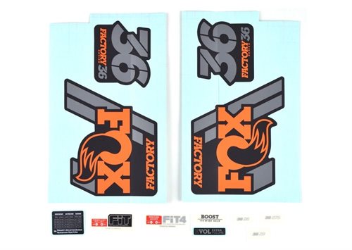 Decal Kit: 2020, 36, F-S, Orange Logo, Matte Black Background