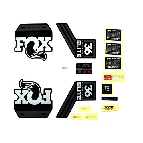 Decal Kit: 2020, 36, P-Se, Gray Logo, Matte Black Background