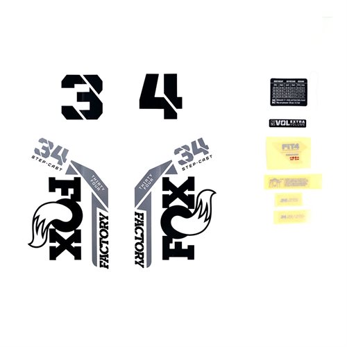 Decal Kit: 2021, 34 SC, F-S, Black Logo, Shiny Orange Fork