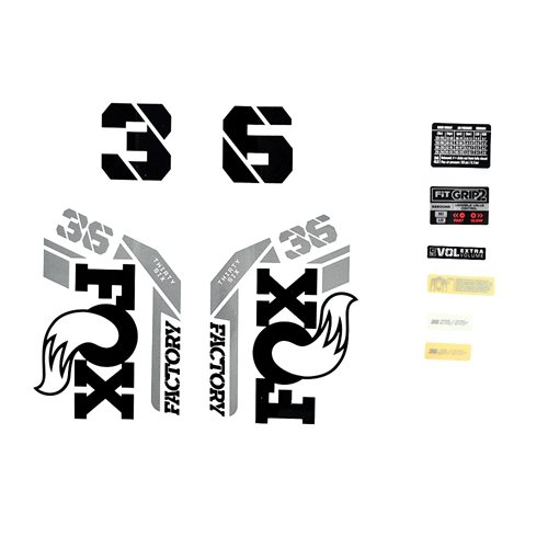 Decal Kit: 2021, 36, F-S, Black Logo, Shiny Orange Fork