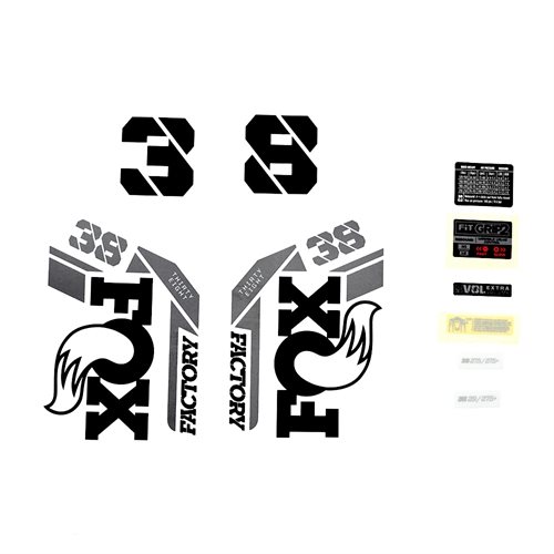 Decal Kit: 2021, 38, F-S, Black Logo, Shiny Orange Fork