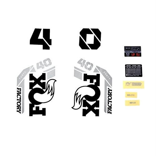 Decal Kit: 2021, 40, F-S, Black Logo, Shiny Orange Fork