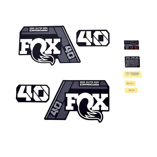 Decal Kit: 2021, 40, P-SE, Gray Logo, Matte Black Fork